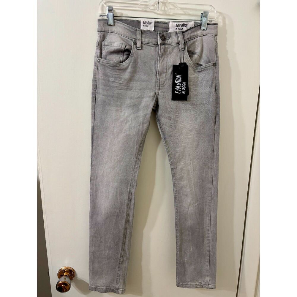 Evolution in Design NWT Girl 18/W 2 Tonal Fading Straight Leg Mid Rise Jean 28"